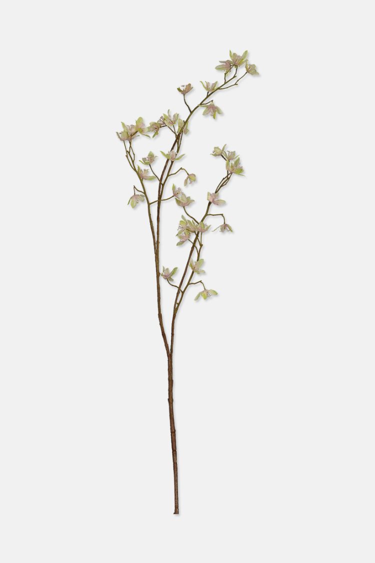 Arificial Euphorbia Branch Light Green/White/Brown