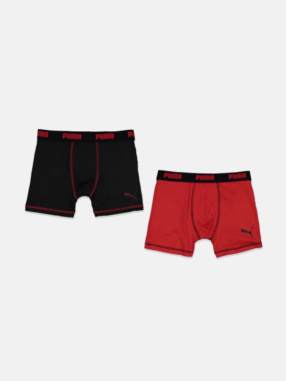 Kids Boys 2 Pack Tech Boxer Brief Red/Black