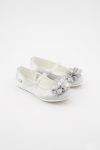 Kids Girls Ballerina Shoes Silver
