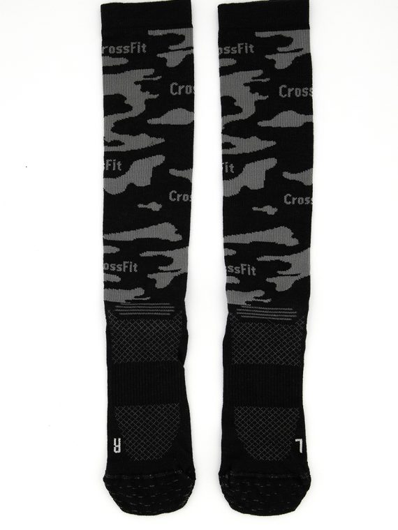 Mens 1 Pair CrossFit Compression Knee Socks Black