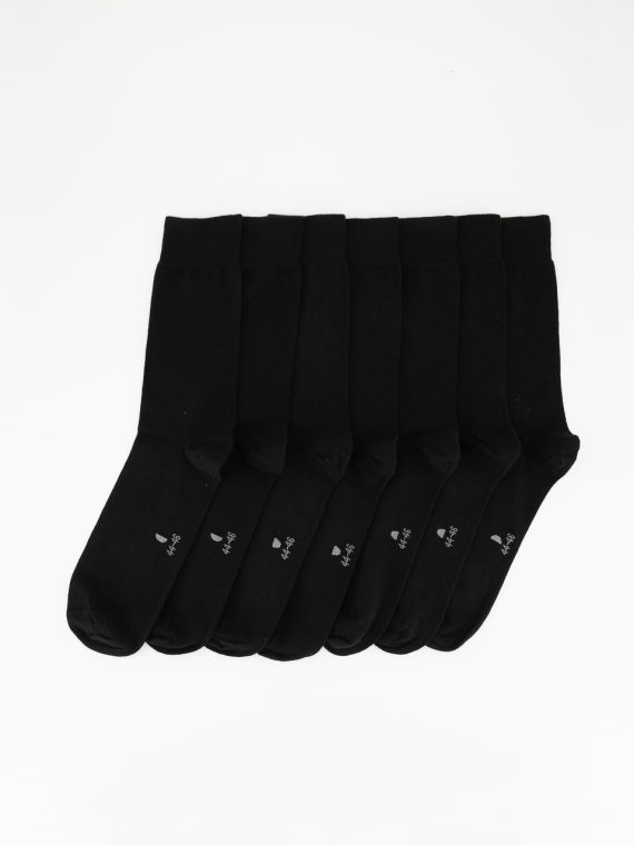 Mens 7 Pairs Socks Black