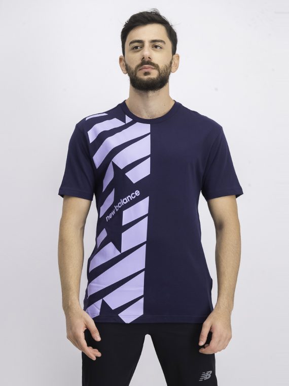 Mens Graphic Shirt Navy/Lavender