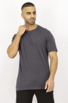 Mens Short Sleeve Cotton T-Shirt Charcoal