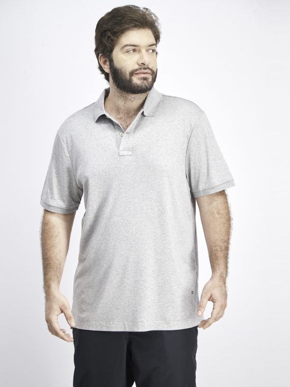 Mens Shortsleeve Polo Shirt Light Grey