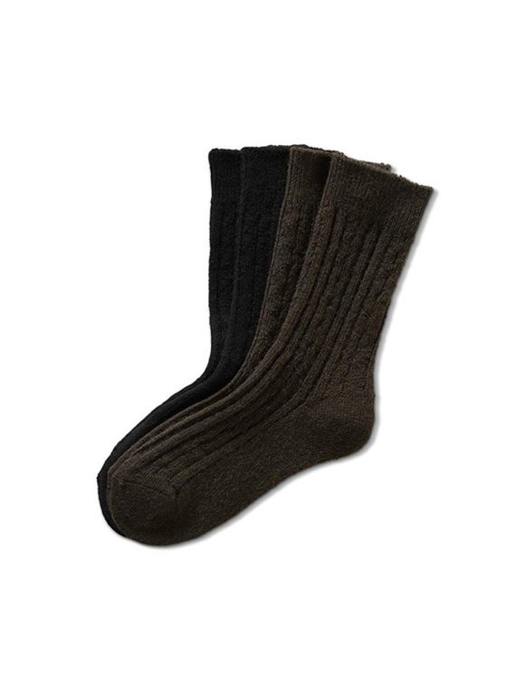 Mens Socks Set of 2 Olive/Anthra