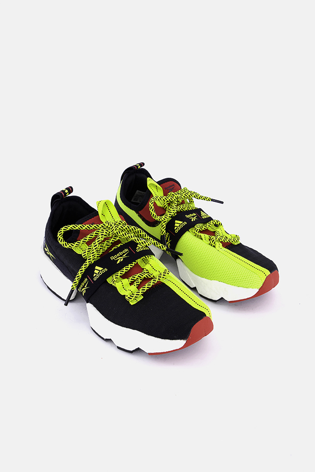 Mens Sole Fury X Boost Shoes Black/Hyper Green/Red