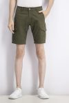 Mens Solid Cargo Shorts Olive