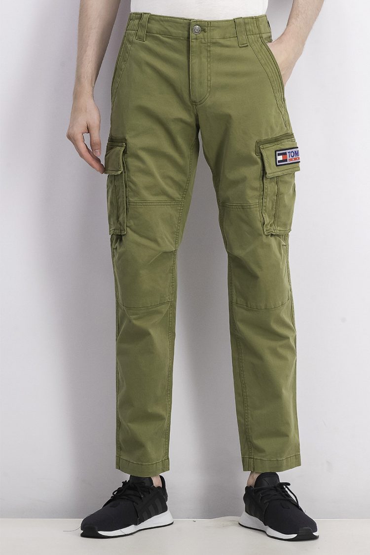 Mens Straight Cargo Pants Olive