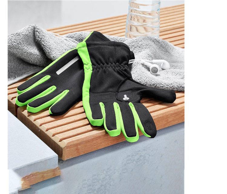 Running Gloves Black/Neon Green