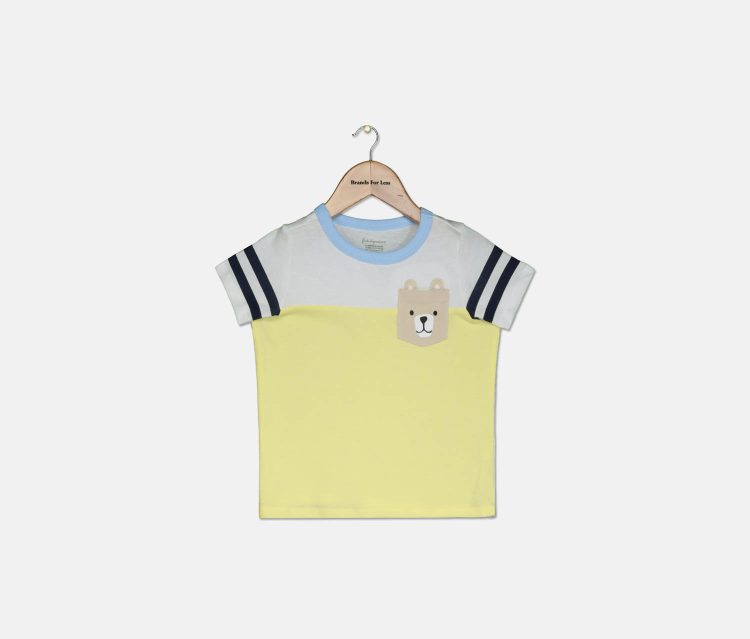 Toddler Boys Bear Pocket Cotton T-Shirt Sundrop
