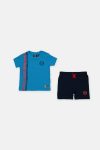 Toddlers Boys Graphic Print Tee & Short Set Blue