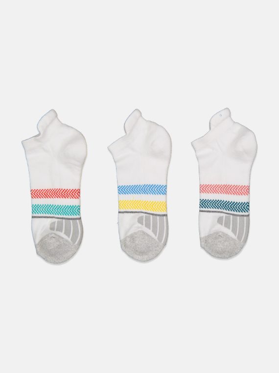 Womens 3 Pairs Of Ankle Sports Socks White