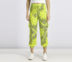 Womens Allover Printed Pants Lime
