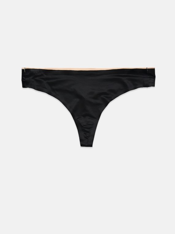 Womens Basics Thong Black/Nude
