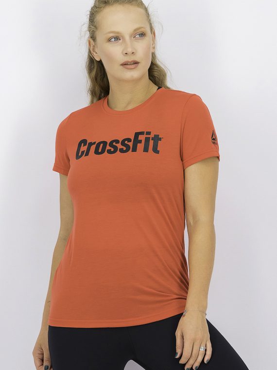 Womens Cross Fit Print Speedwick T-Shirt Red