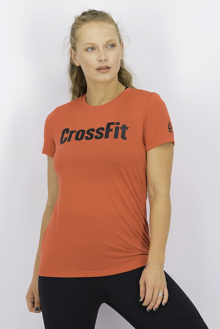 Womens Cross Fit Print Speedwick T-Shirt Red