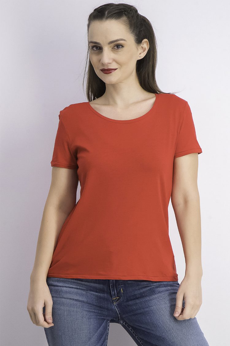 Womens Crush Embroidered T-Shirt Red