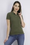 Womens Embroidered Logo Polo Olive Night