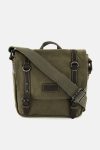 Womens Heritage Canvas Leather Cross Body Bag 24 H x 26 L x 6 W Olive