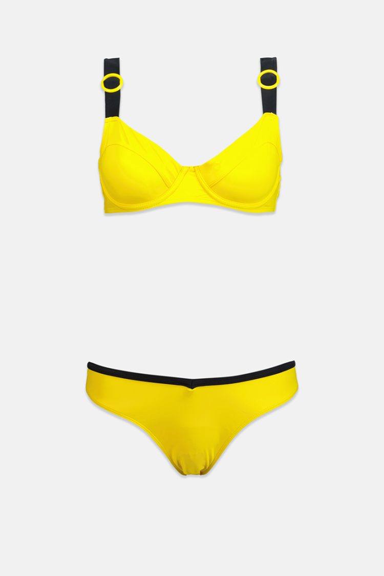 Womens Non Padded 2 Pc Swimsuit Buttercup