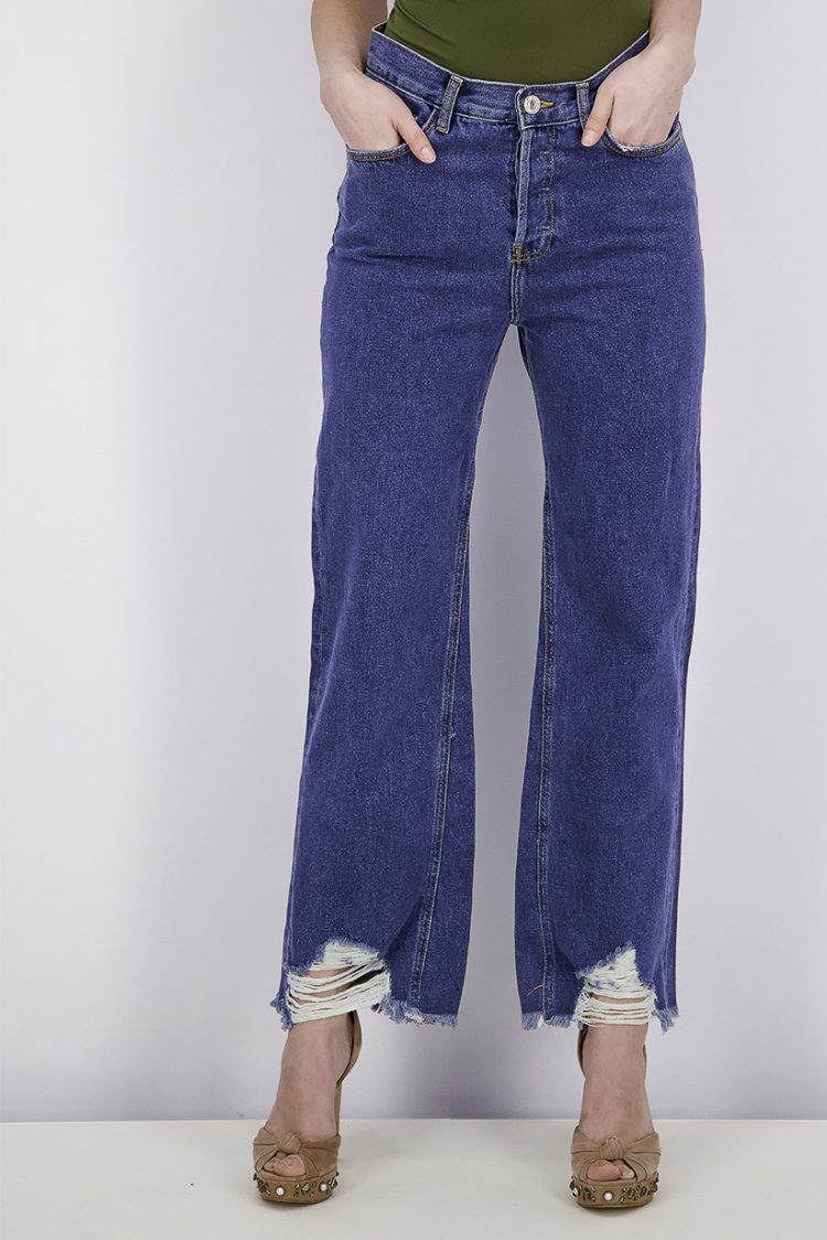 Womens Ripped Jeans Dark Wash