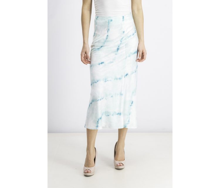 Womens Tie Dye Maxi Skirt Aqua
