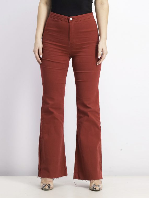 Womens Two Back Pocket Jeans Maroon
